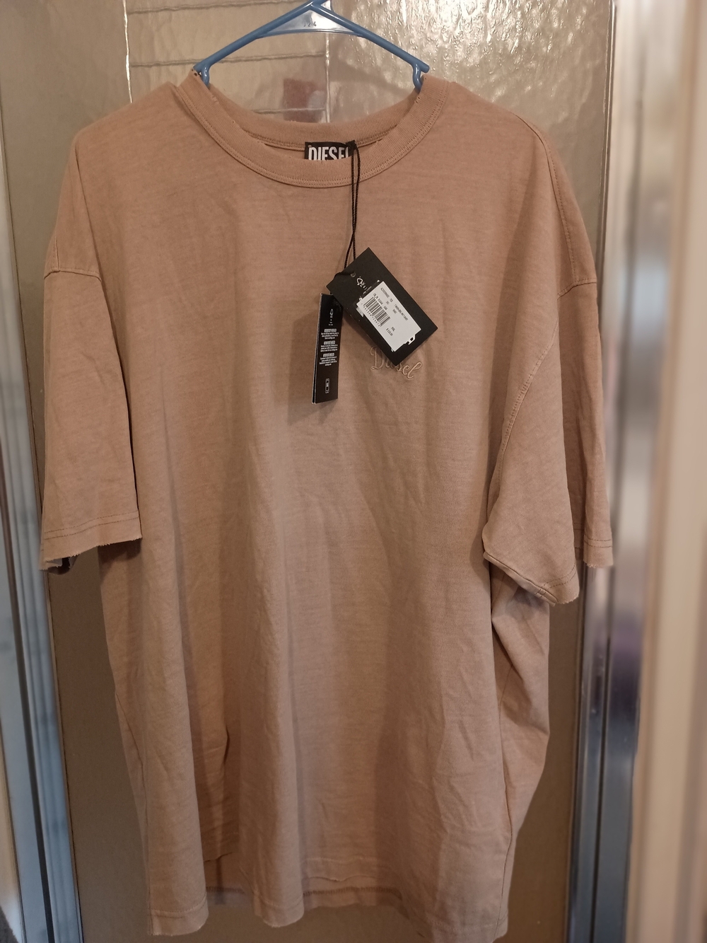 Diesel Oversized Crew T‑Shirt in Light Beige